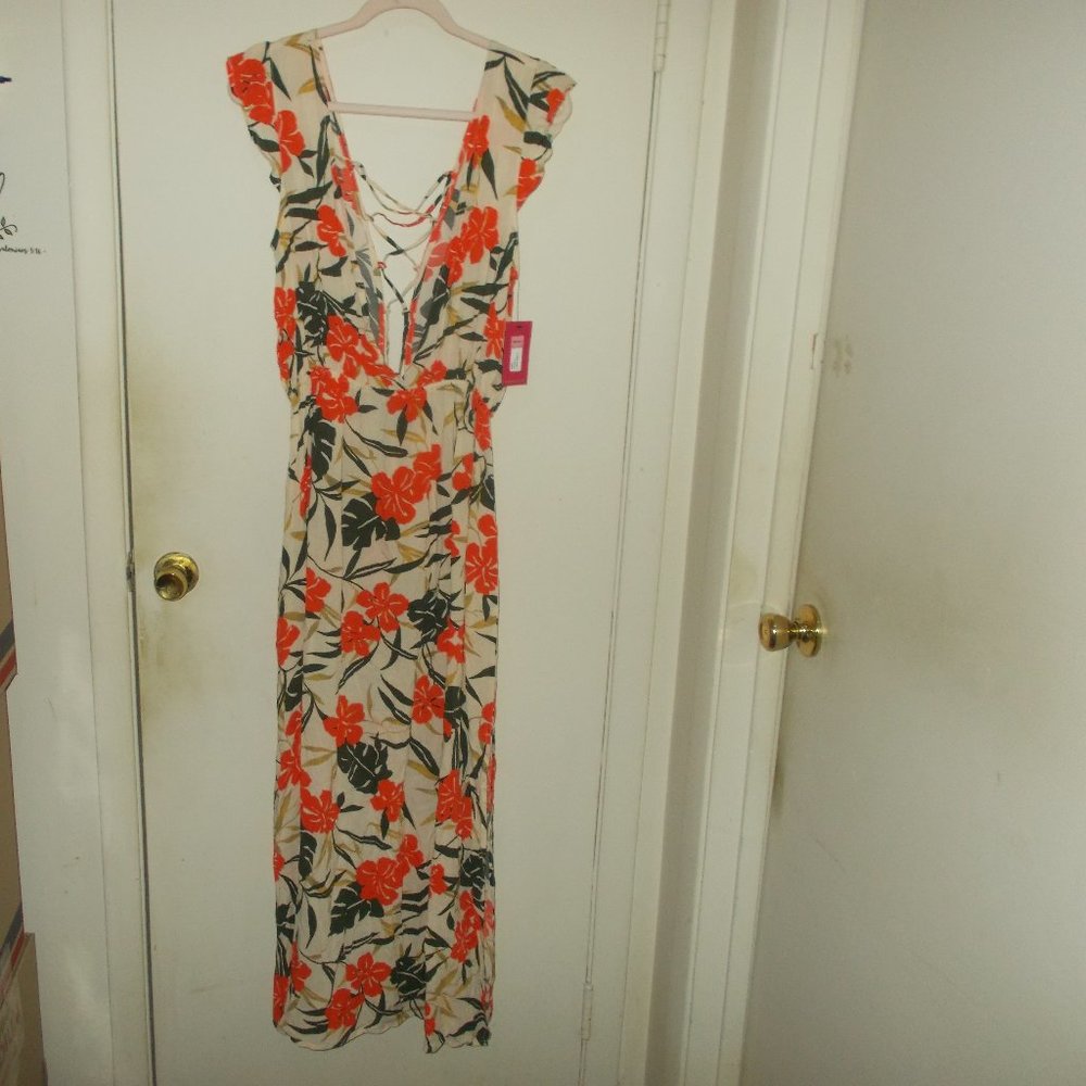 Vince Camuto Floral Swim Cover Up Multi Color Size Large New With Tags